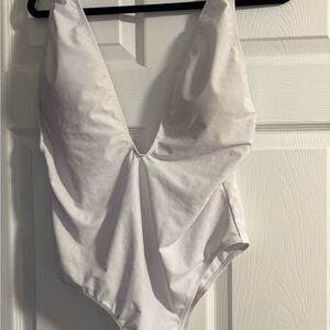 Elegant White One-Piece Swimsuit